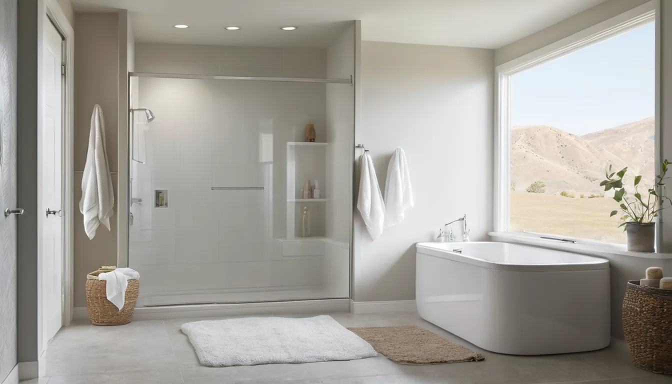 Walk-in tub with an open side door in a bright home bathroom in the American Canyon area